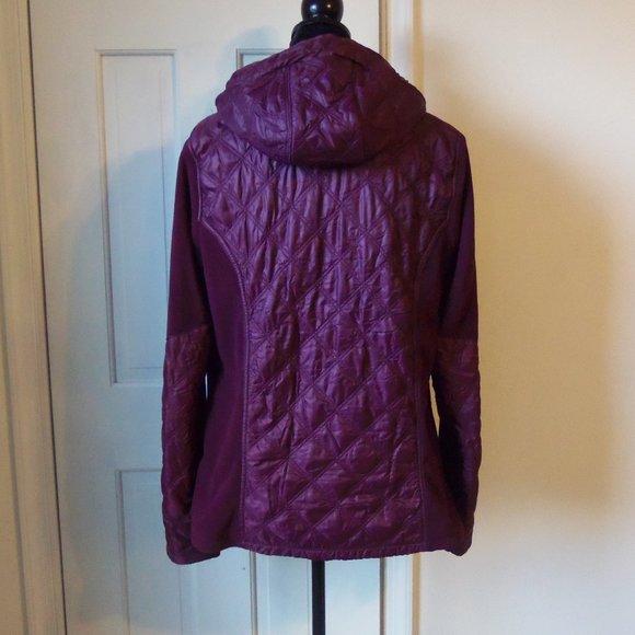 Athleta Jackets & Coats Athleta Fleece Quilted Jacket Purple Sz Xl